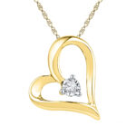 18 KT Gold Heart Diamond Pendant