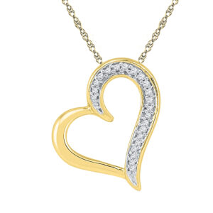 18 KT Gold Heart Diamond Pendant