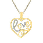 Love Heart Diamond Pendent