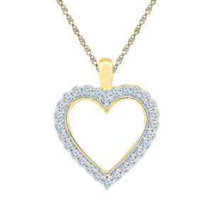 Honey Heart Diamond Pendent