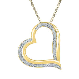 Heart In Heart Diamond Pendent