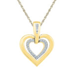 Heart Diamond Pendant Set
