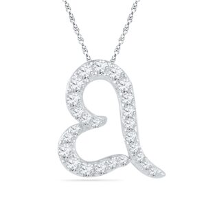 18 Kt Gold Shining Heart Diamond Pendant