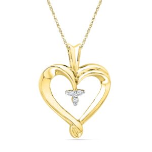 18 KT Gold Cutie Pie Heart Diamond Pendant