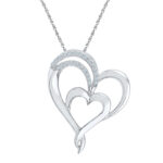 Heart In Heart Diamond Pendent