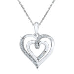 Heart In Heart Diamond Pendent