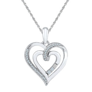 Heart In Heart Diamond Pendent