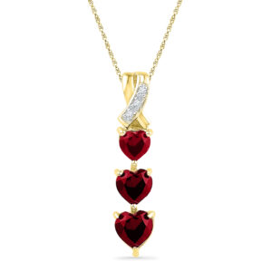 18 kt Triple Heart Diamond Pendant