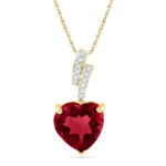 18 kt Gold Heart Shape Diamond Pendant
