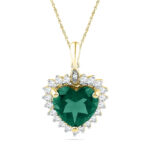 18 kt Diamond & Emerald Pendant