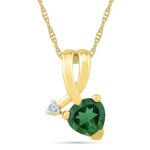 Heart Emerald Pendant