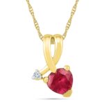 Heart Ruby Pendant