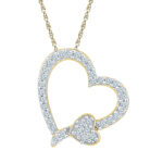 18kt Heart Beat Diamond Pendant