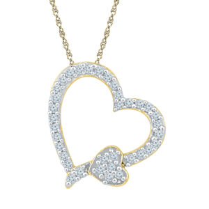 18kt Heart Beat Diamond Pendant