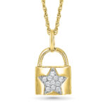 18kt Lock Diamond Pendant