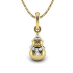 18 Kt Gold Charming Diamond Pendant For Kids