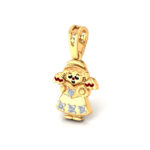 18kt Gold Stylish Strands Diamond Pendant