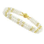 Teenage Two String White Pearl Bracelet