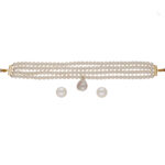 Iha 4 Lines Round Pearl Choker Set