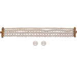 Naira 4 Lines Pearl Choker Set