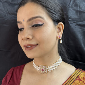 Kajal Pearl Choker Necklace