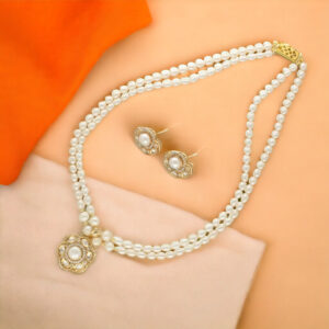 Lekha 2 Lines Pearl Necklace