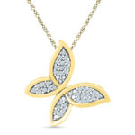 Butterfly Diamond Shape Pendant