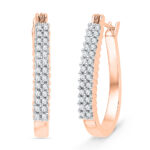 18kt Rose Gold Royal Diamond Earrings