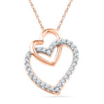 18 kt Rose Gold Forever Heart Diamond Pendant