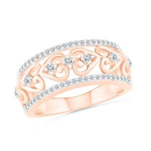 18kt Twirling Diamond Ring