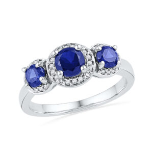 Blue Sapphire Diamond Ring