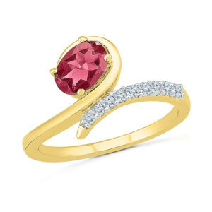 Sri Jagdamba Pearls Electrifying Ruby Finger Ring