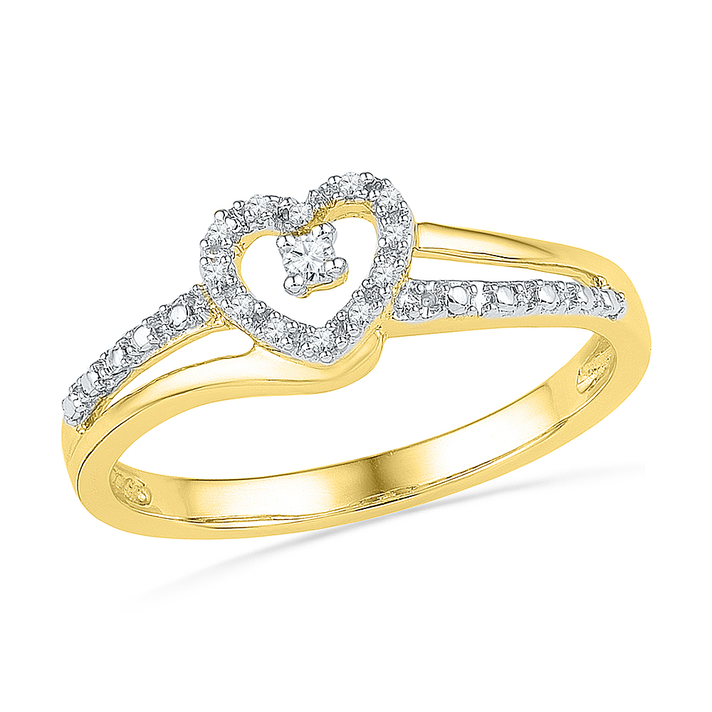 Buy 18 Kt Gold Love Line Diamond Finger Ring Online