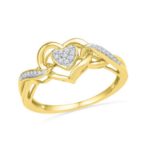 18 Kt Gold Heart Beat Diamond Finger Ring