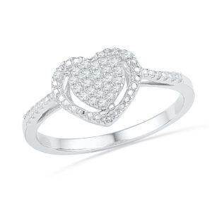 18 Kt Gold Heart To Heart Diamond Finger Ring