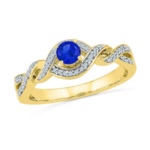Mature Blue Sapphire Diamond Finger Ring