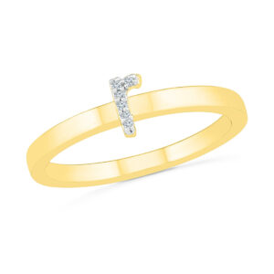 Alphabetic R Diamond Finger Ring