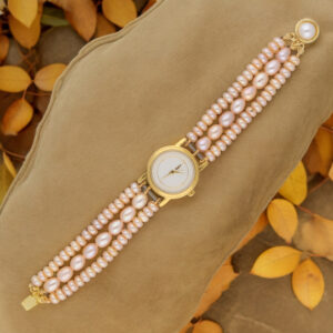 Dharuna 3 Lines Pearl Wrist Watch