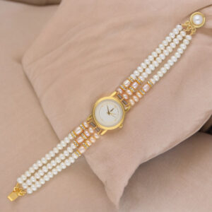 Niharika 3 Lines Pearl Wrist Watch