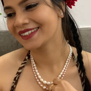 Pahal 2 Lines Pearl Necklace Set