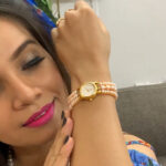 Dharuna 3 Lines Pearl Wrist Watch