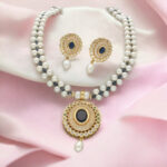 Rosette Pearl Necklace Set