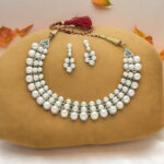 Shimmering 3 line Pearl Necklace Set – Jagdamba Pearls