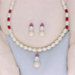 Trendy Pearl Pendant Set