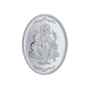 50 Grams 99.9% Ganesh Oval Silver Coin