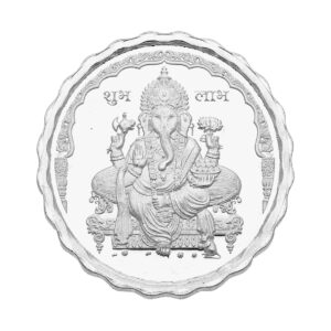 100 Grams Ganesh Silver Coin 99.9 % Purity