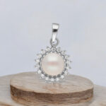 92.5 Silver Dhriti Simple Pearl Pendant
