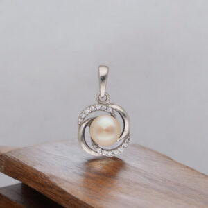 92.5 Silver Jhanvi Simple Pearl Pendant