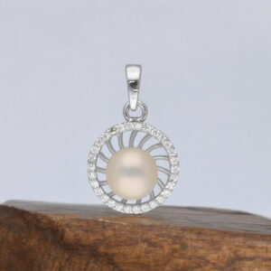 92.5 Sterling Silver Ethinic Light Weight Pearl Pendant