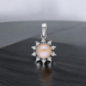 92.5 Sterling Silver Manya Simple Pearl Pendant